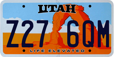 UT license plate Z276QM