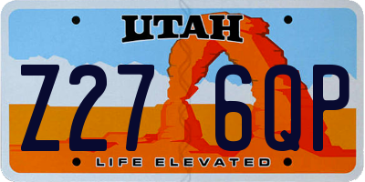 UT license plate Z276QP