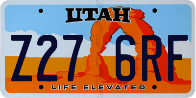 UT license plate Z276RF