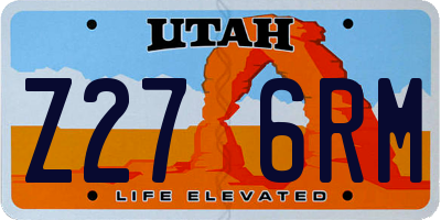 UT license plate Z276RM