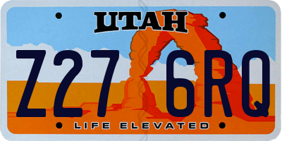 UT license plate Z276RQ