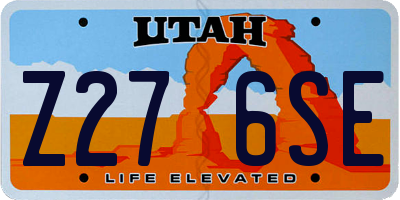 UT license plate Z276SE
