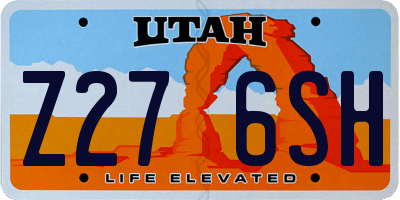 UT license plate Z276SH