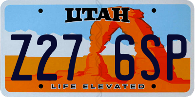 UT license plate Z276SP