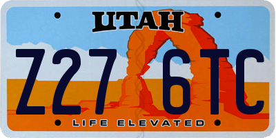 UT license plate Z276TC