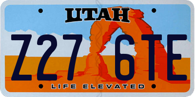 UT license plate Z276TE