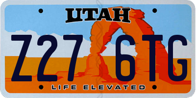 UT license plate Z276TG