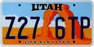 UT license plate Z276TP