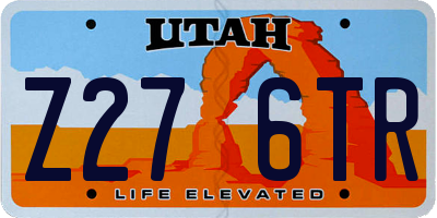 UT license plate Z276TR