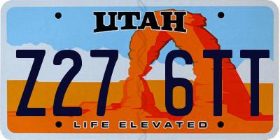 UT license plate Z276TT