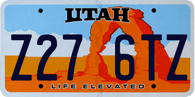 UT license plate Z276TZ