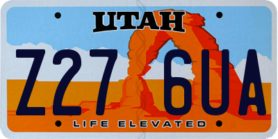 UT license plate Z276UA