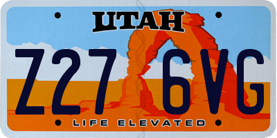 UT license plate Z276VG