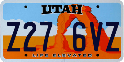 UT license plate Z276VZ