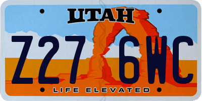 UT license plate Z276WC