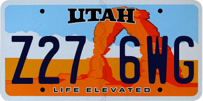 UT license plate Z276WG