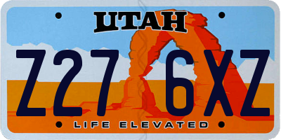 UT license plate Z276XZ