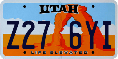 UT license plate Z276YI