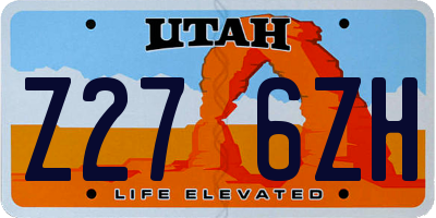UT license plate Z276ZH