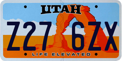 UT license plate Z276ZX