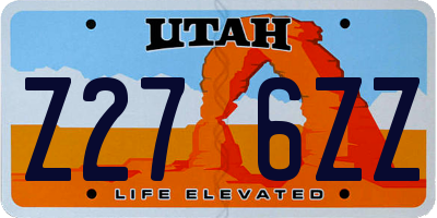 UT license plate Z276ZZ