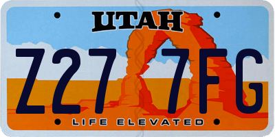 UT license plate Z277FG