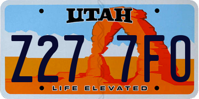 UT license plate Z277FO