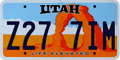 UT license plate Z277IM