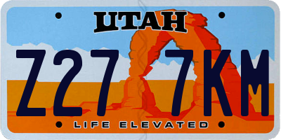 UT license plate Z277KM