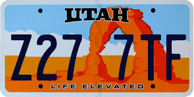 UT license plate Z277TF