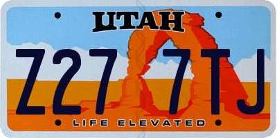 UT license plate Z277TJ