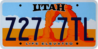 UT license plate Z277TL