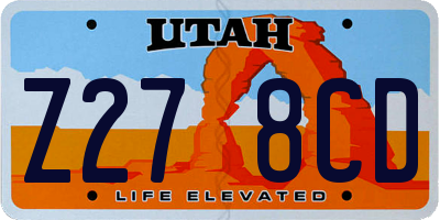 UT license plate Z278CD