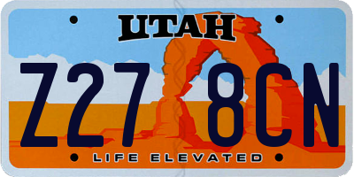 UT license plate Z278CN
