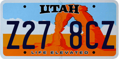 UT license plate Z278CZ