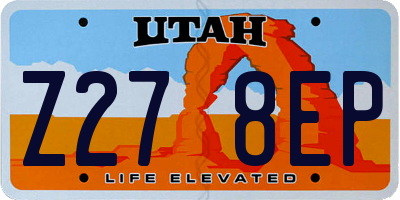 UT license plate Z278EP
