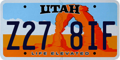 UT license plate Z278IF