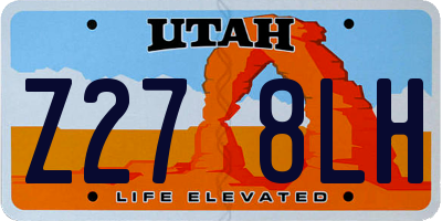 UT license plate Z278LH