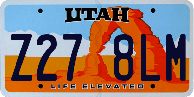 UT license plate Z278LM