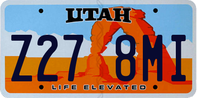 UT license plate Z278MI