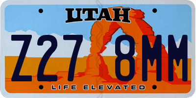 UT license plate Z278MM