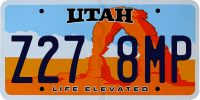UT license plate Z278MP
