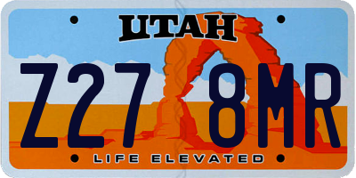 UT license plate Z278MR