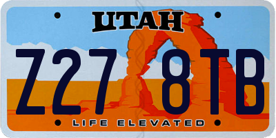 UT license plate Z278TB