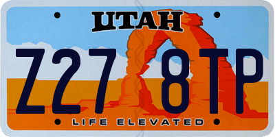 UT license plate Z278TP