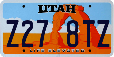 UT license plate Z278TZ