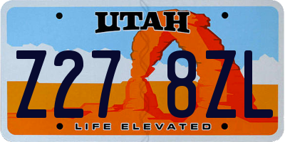 UT license plate Z278ZL