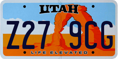 UT license plate Z279CG