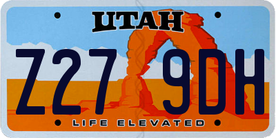 UT license plate Z279DH