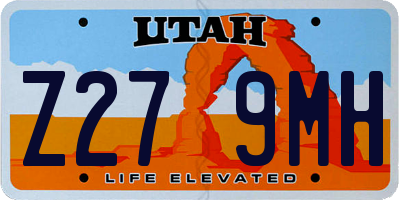 UT license plate Z279MH